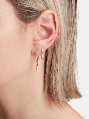 Boucles d'oreilles Liebeskind Berlin en or : devant