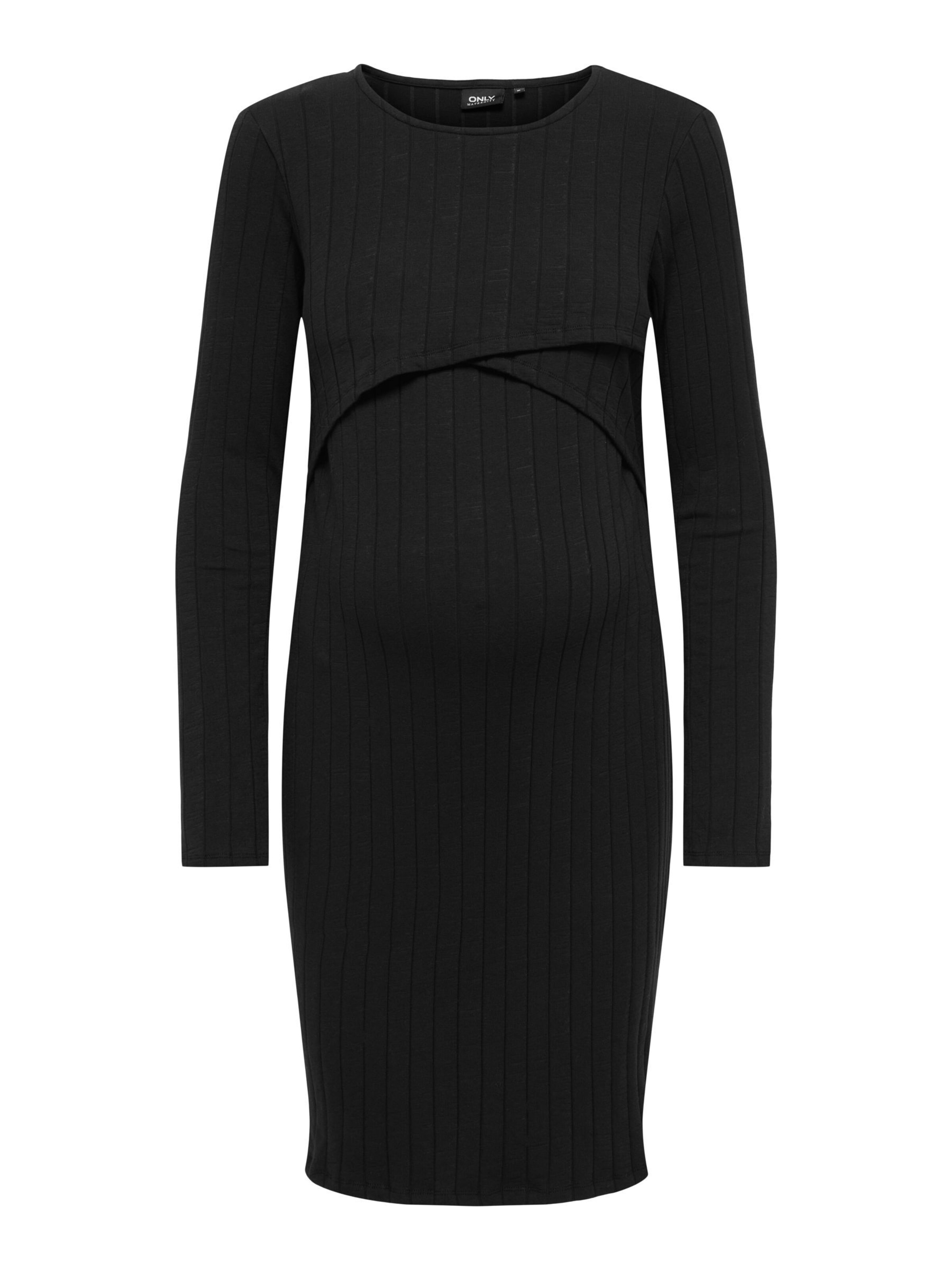 Only Maternity Jurk 'OLMALEJANDRA' in de kleur Zwart, Productweergave