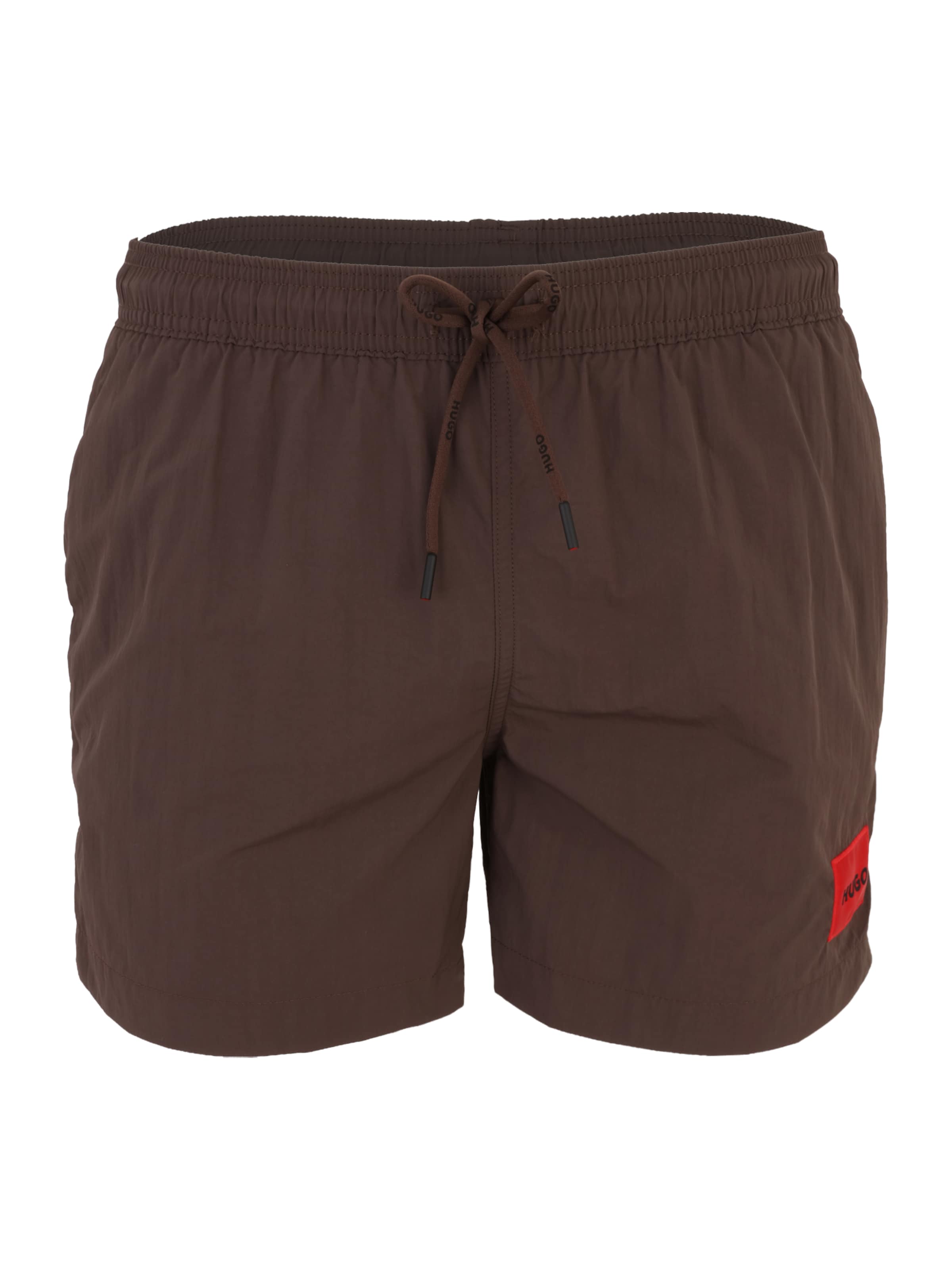 HUGO Board Shorts 'DOMINICA' in Brown: front