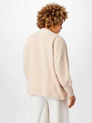 Selected Femme Curve Knit cardigan 'Ammy' in Beige