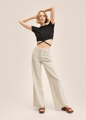 Wide Leg Jean 'Agnes' MANGO en beige