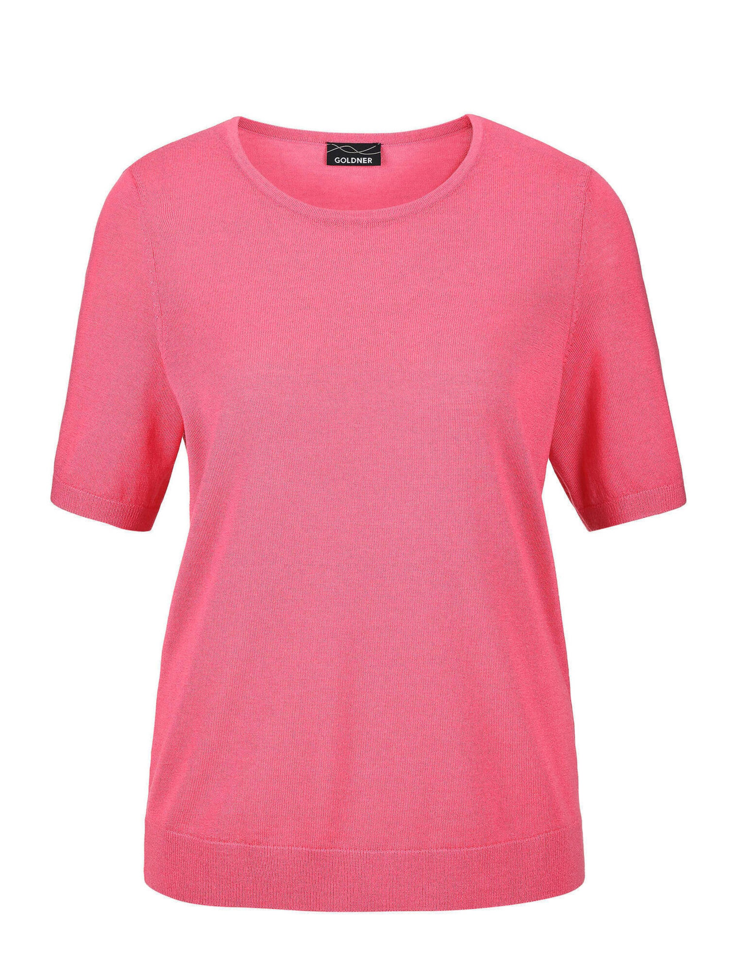 Goldner Pullover in Pink: Vorderseite