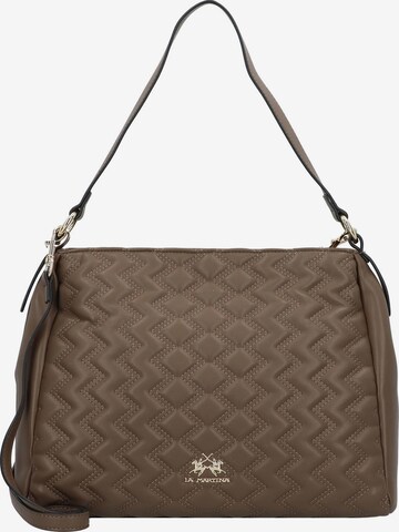 La Martina Shoulder Bag 'Angelina' in Brown: front