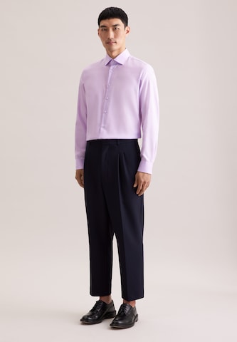 SEIDENSTICKER Slim Fit Businesshemd 'Schwarze Rose' in Lila