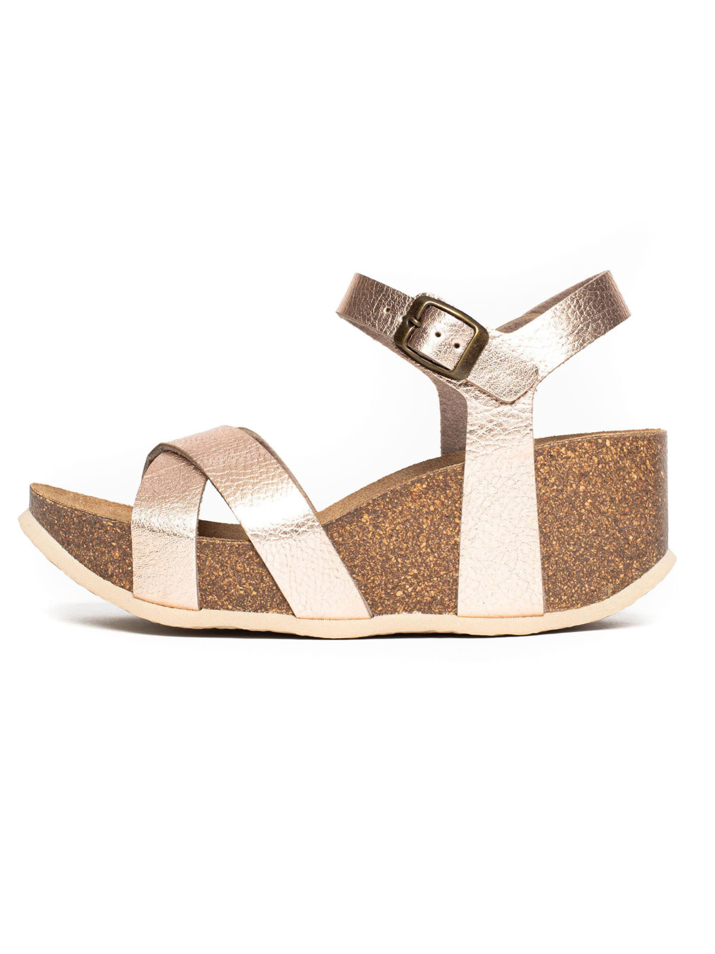 Sandale &#x27;Venus&#x27; de la Bayton pe auriu: față