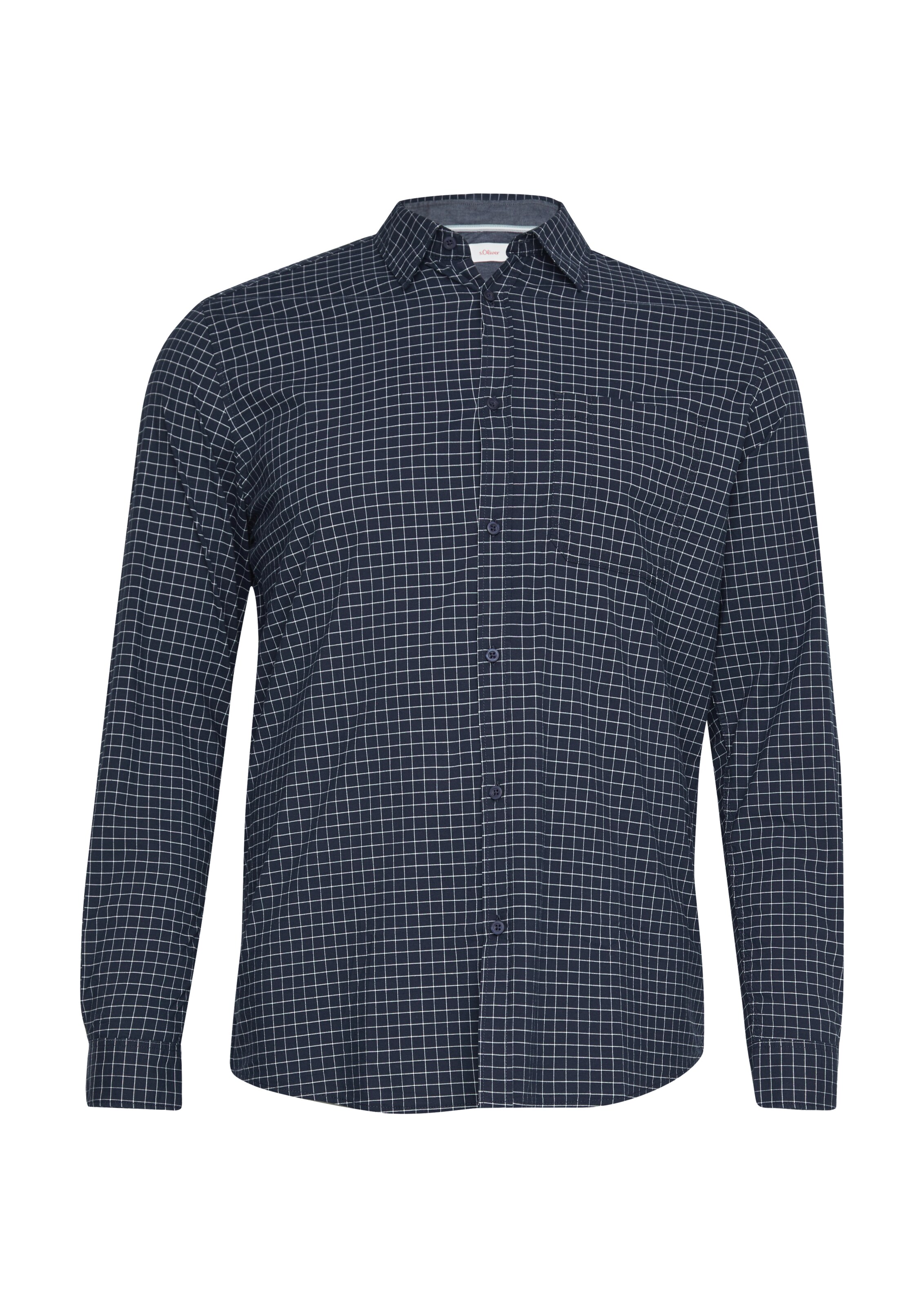 s.Oliver Men Tall Sizes Regular Fit Hemd in Blau: Vorderseite