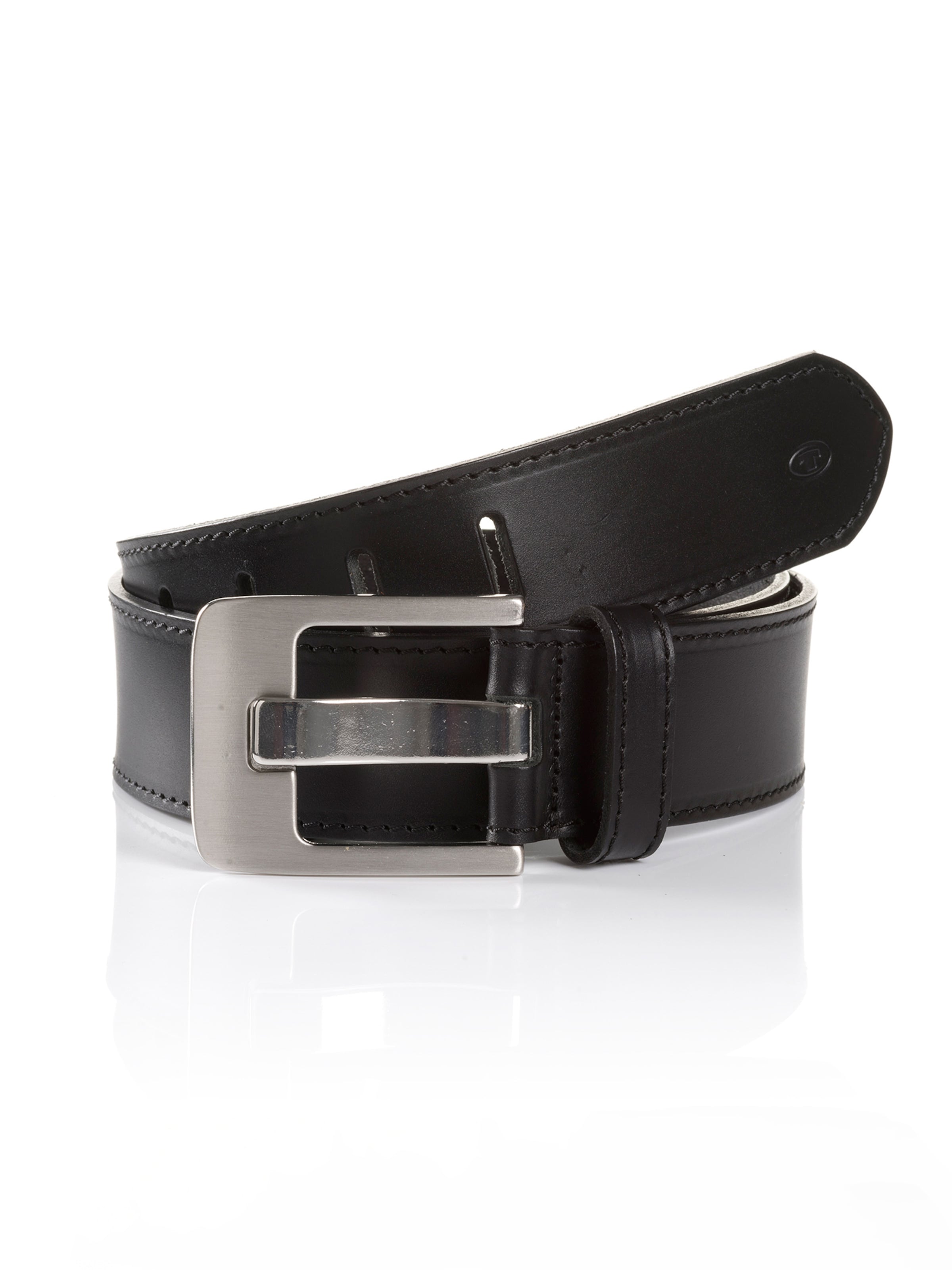 TOM TAILOR Gürtel 'LAUREL' in Schwarz: Vorderseite