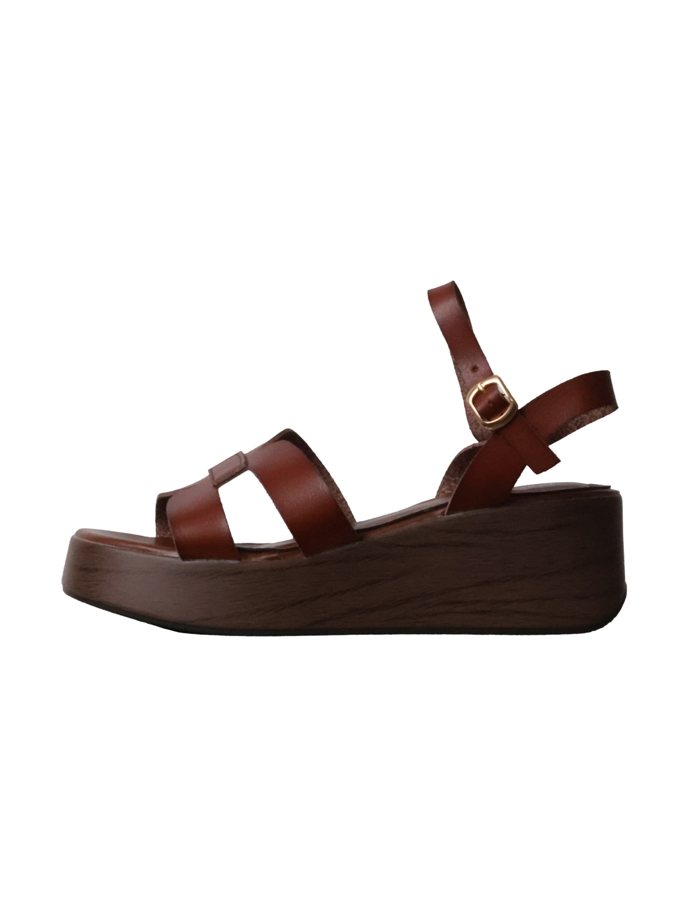 Sandalo 'Hohe Riemchensandalen von R and BE' di Super Mode in marrone: frontale