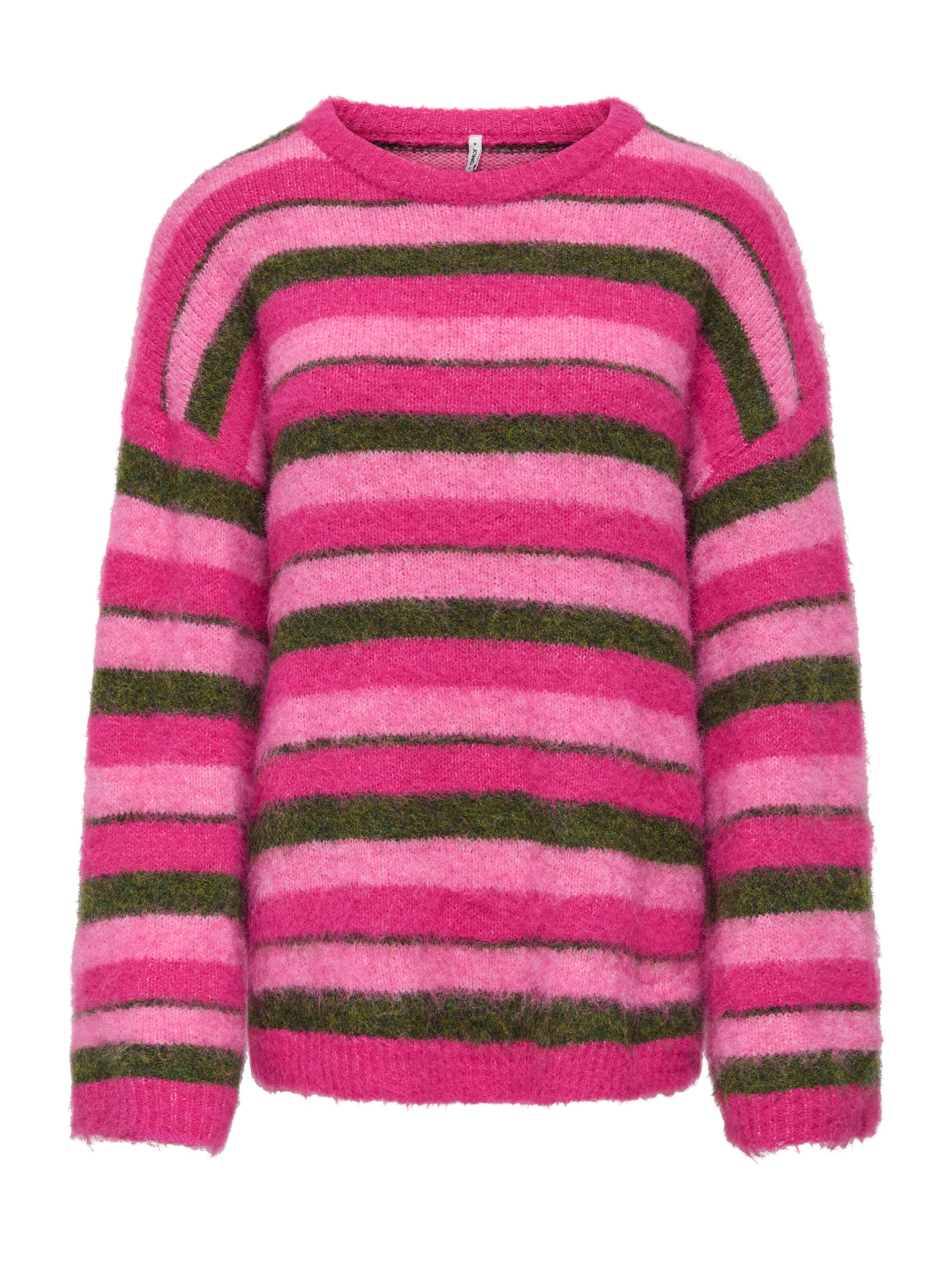 Pullover 'ONLPERIL' in XS ONLY di colore oliva / bacca / rosa, Visualizzazione prodotti