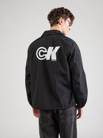 Calvin Klein Jeans Kevad-sügisjope, värv must: eest vaates