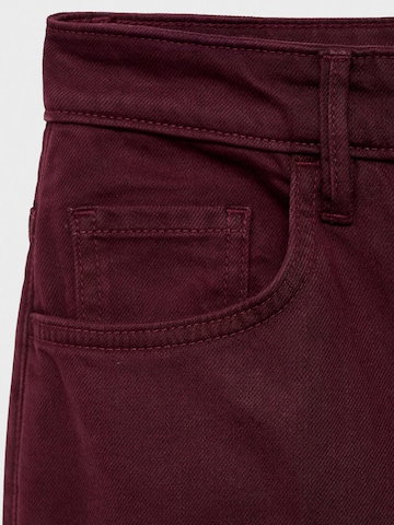 MANGO Wide leg Jeans 'ELISE' in Rood