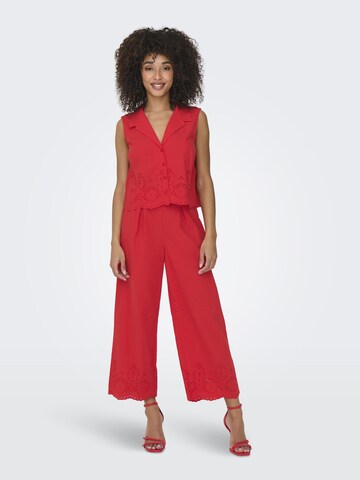 ONLY Loosefit Bandplooibroek 'Roxanne' in Rood