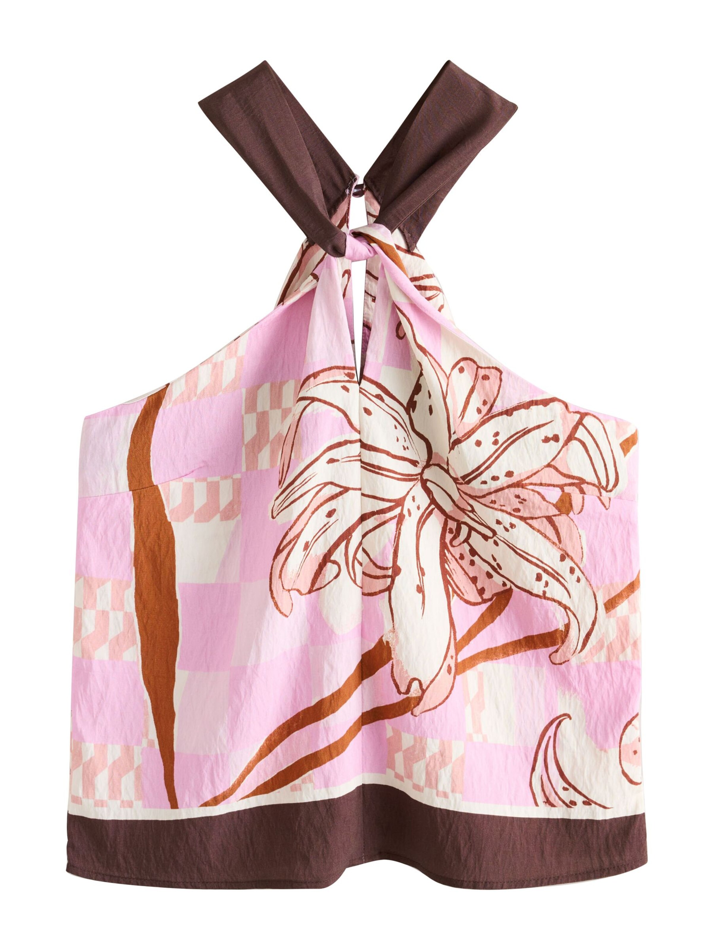 Next Haut en XL en marron / rose / rose / blanc cassé, Vue avec produit