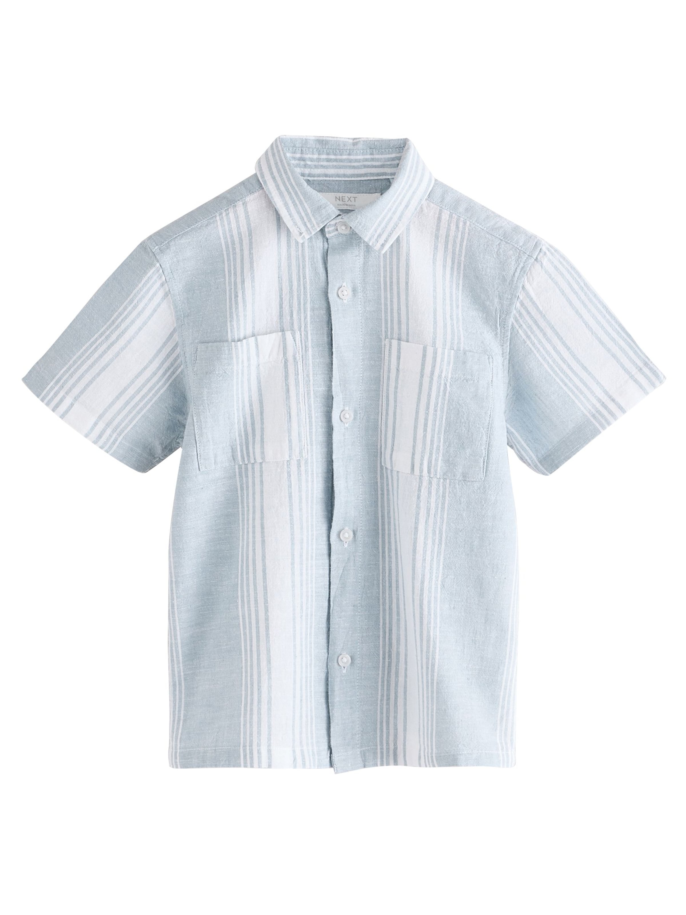 Next - Ajuste regular Camisa en azul: frente