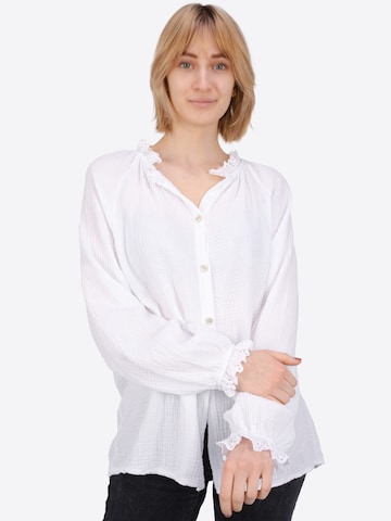Chemisier 'Emma' Seasons of April en blanc : devant