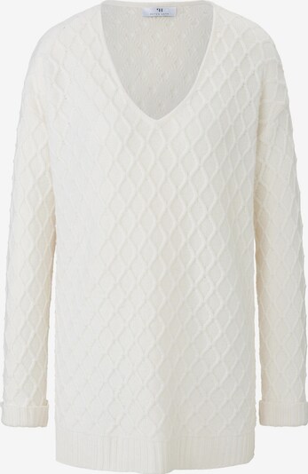 Peter Hahn V-Pullover in wollweiß, Produktansicht