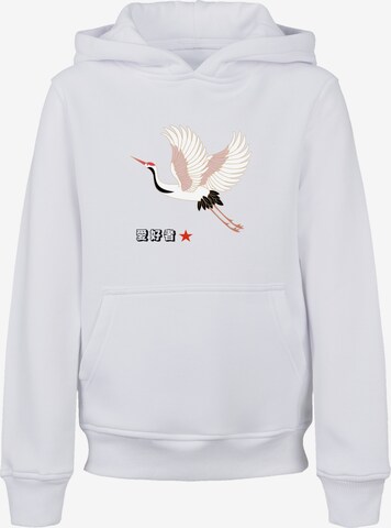 F4NT4STIC Sweatshirt 'Kranich Japan' in Weiß: predná strana