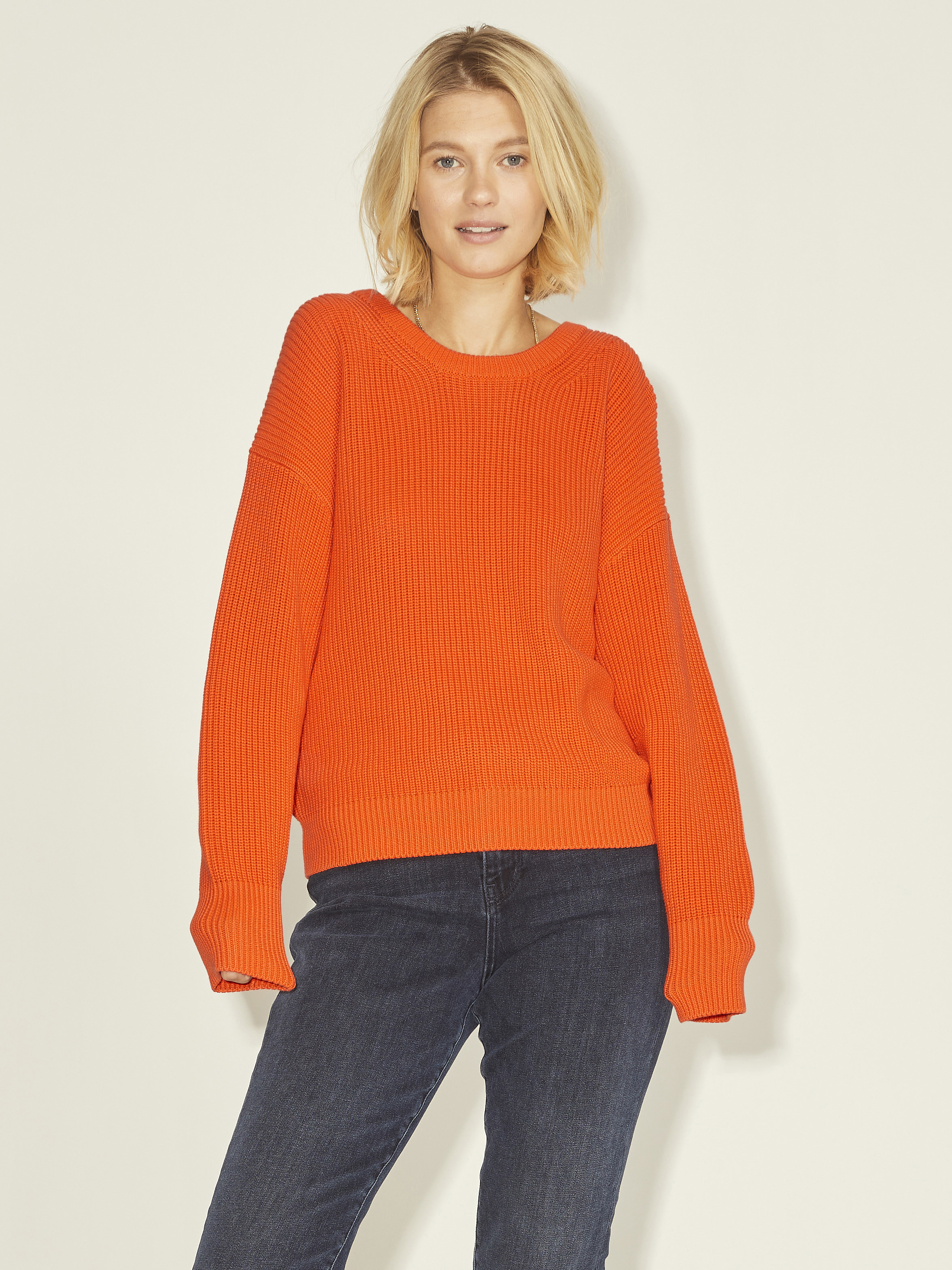 Swetry & dzianina Odzież JJXX Sweter Mila w kolorze Pomarańczowym 
