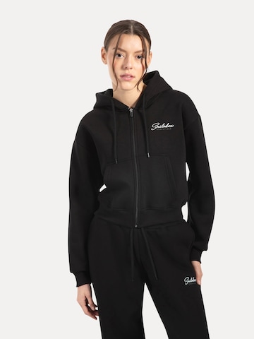 Smilodox Sweatjacke 'Enara' in Schwarz: Vorderseite