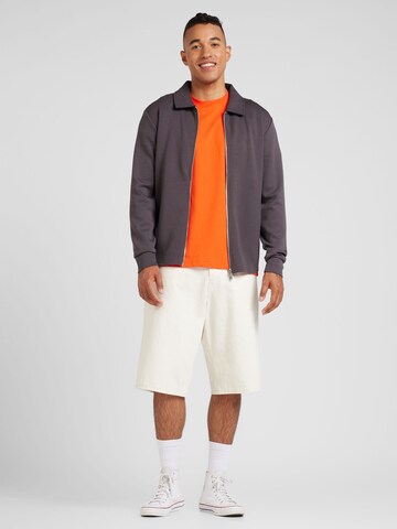 SELECTED HOMME - Sudadera con cremallera 'SLHEMANUEL SOFT FULL ZIP SWEAT NOOS' en gris