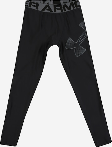 UNDER ARMOUR Workout Pants 'UA HeatGear Armour Leggings' in Black: front