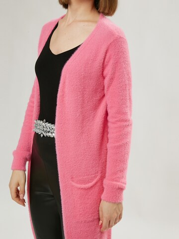 Influencer Knit Cardigan in Pink