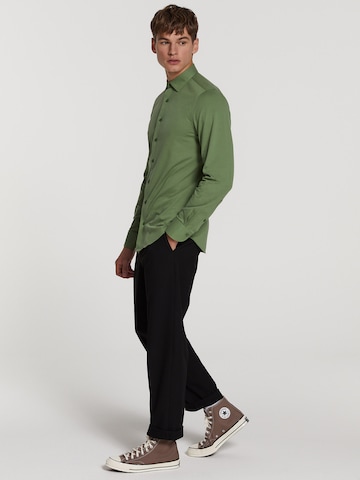 Shiwi Slim fit Koszula 'Pablo' w kolorze zielony