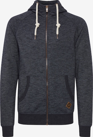 !Solid Zip-Up Hoodie 'Vitu' in Blue: front