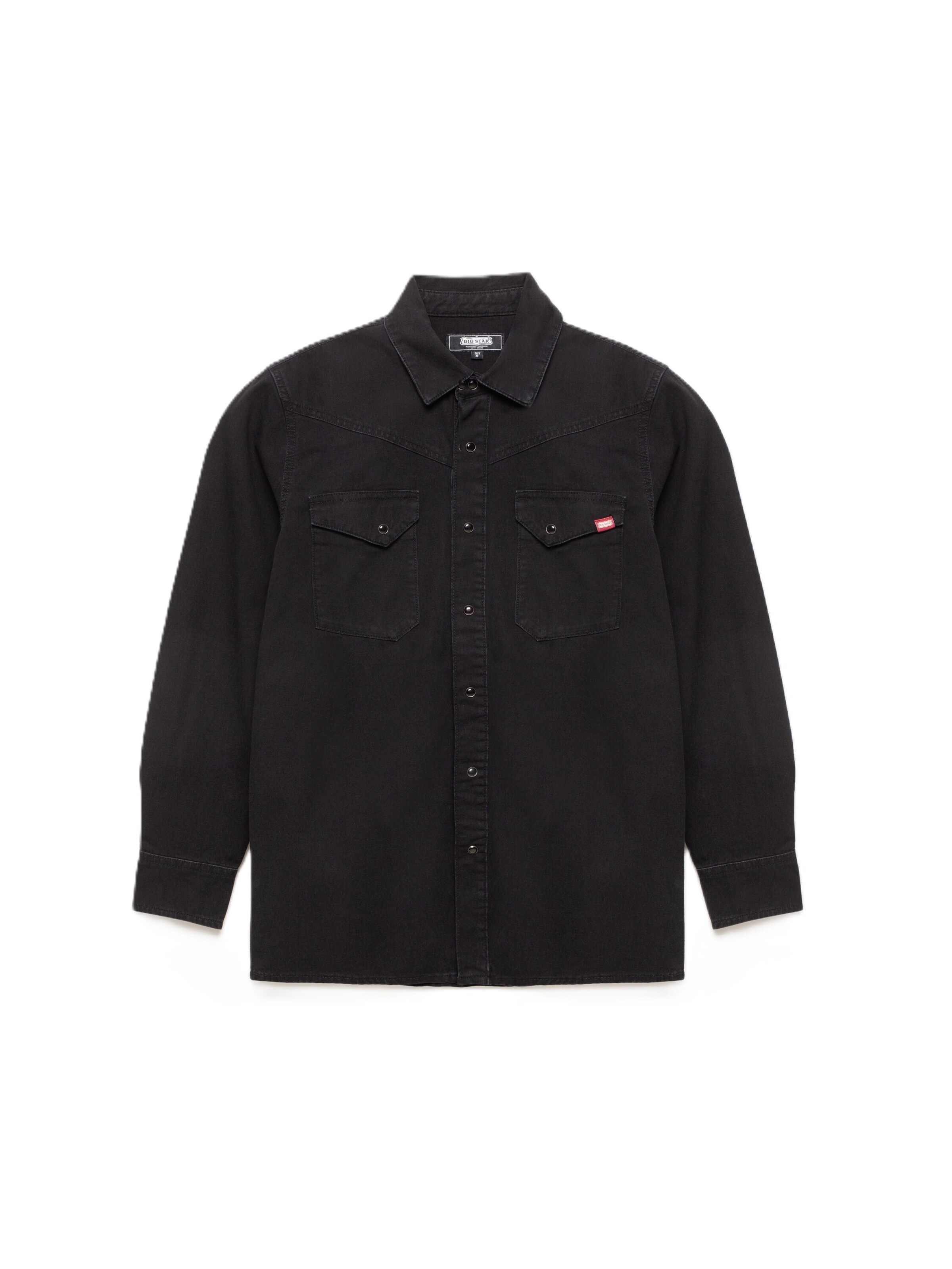 Regular fit Camicia 'Buck' di BIG STAR in nero: frontale