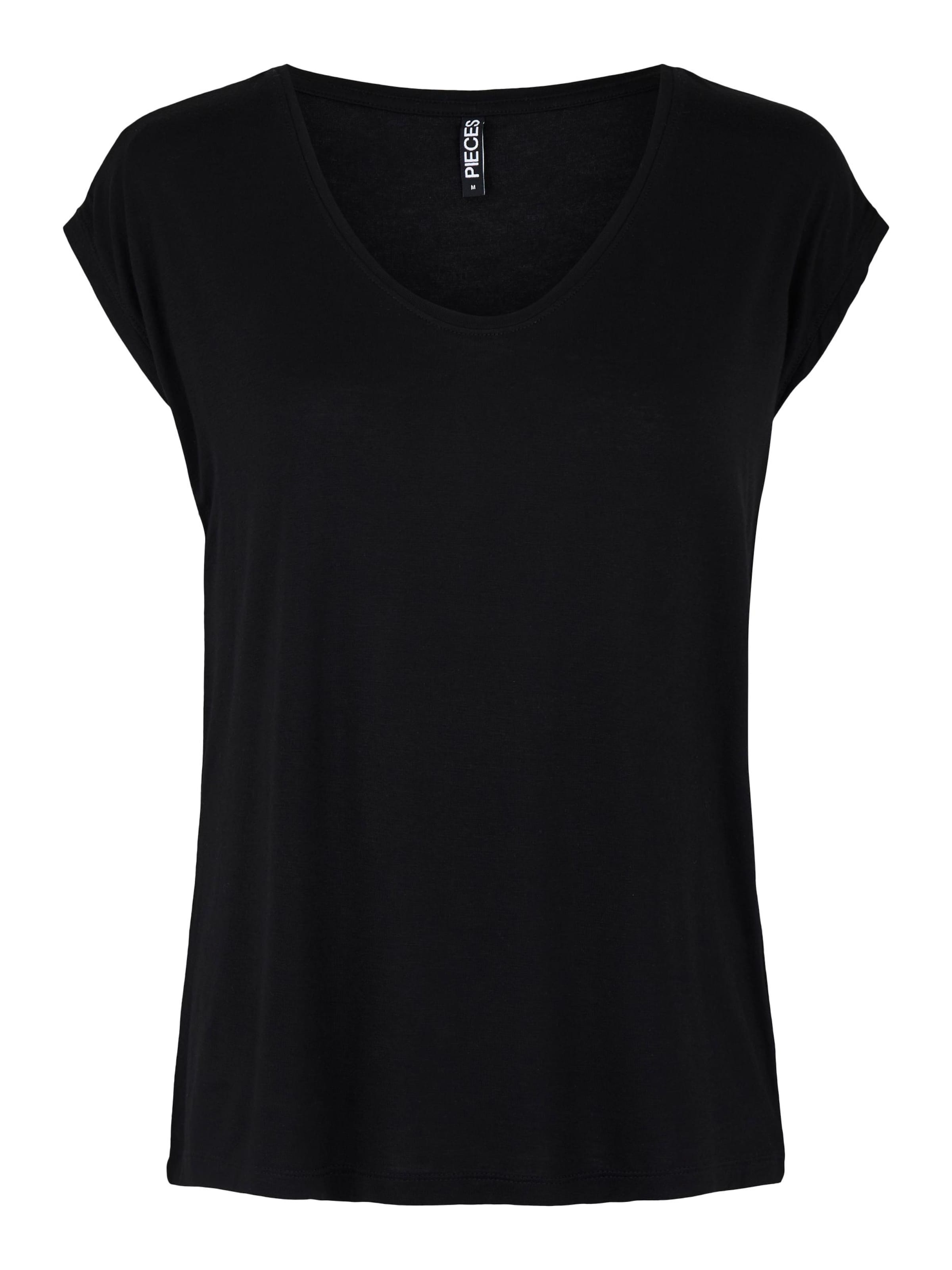 PIECES Shirt 'Billo' in Black: front