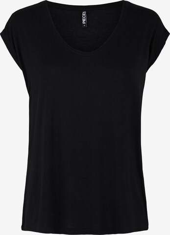 PIECES Shirt 'Billo' in Black: front