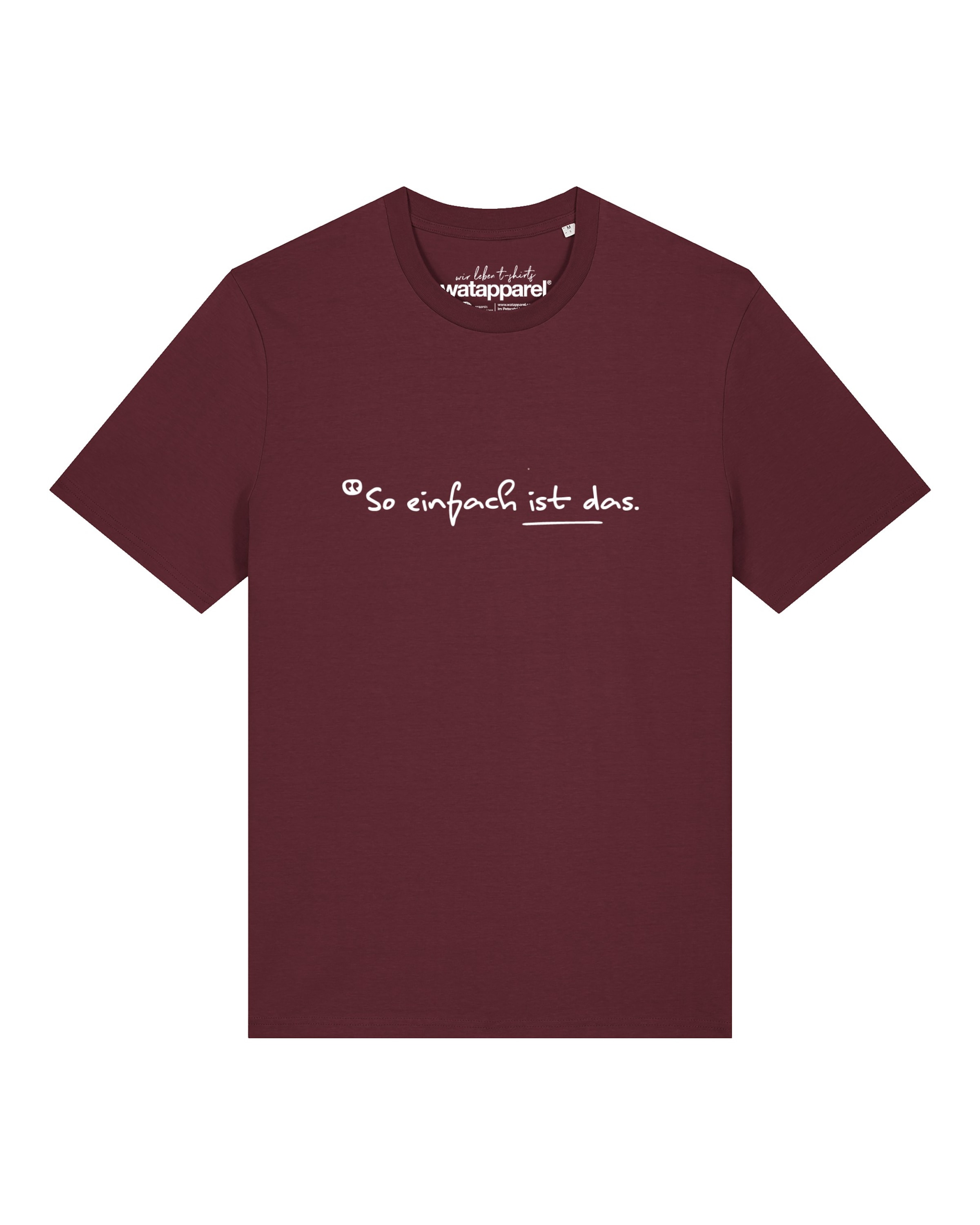 T-Shirt 'So Einfach Ist Das' Watapparel en rouge : devant