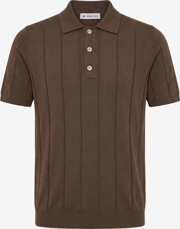 Manuel Ritz Sweater 'MANUEL RITZ MAGLIA POLO POLO' in Brown: front