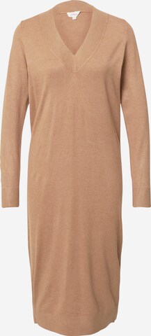 s.Oliver Knitted dress in Beige: front