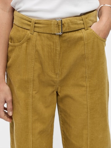 OBJECT Wide leg Broek 'OBJPELLA' in Groen