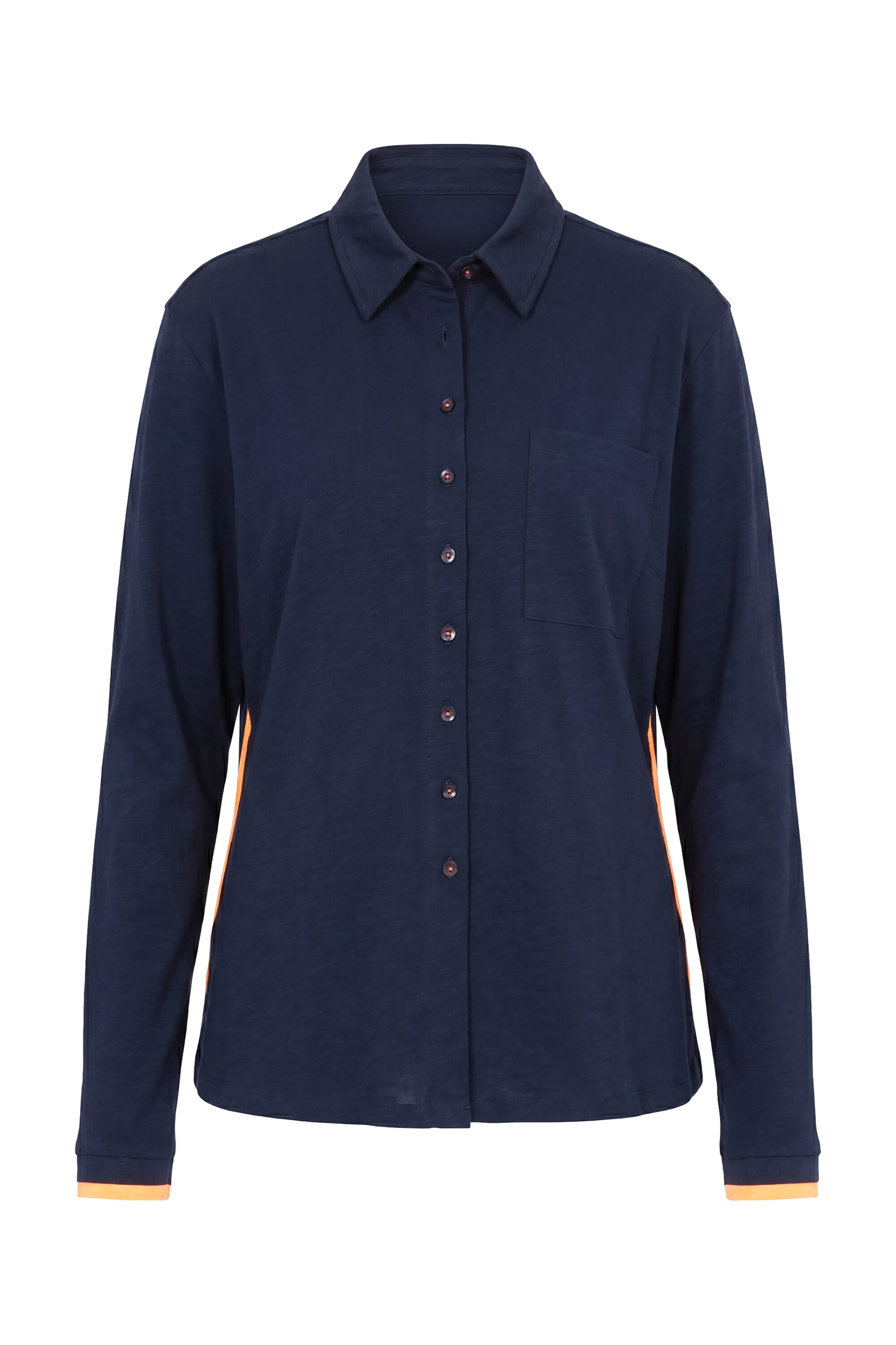 LAURASØN Shirt in M in Marine blue / Orange, Item view
