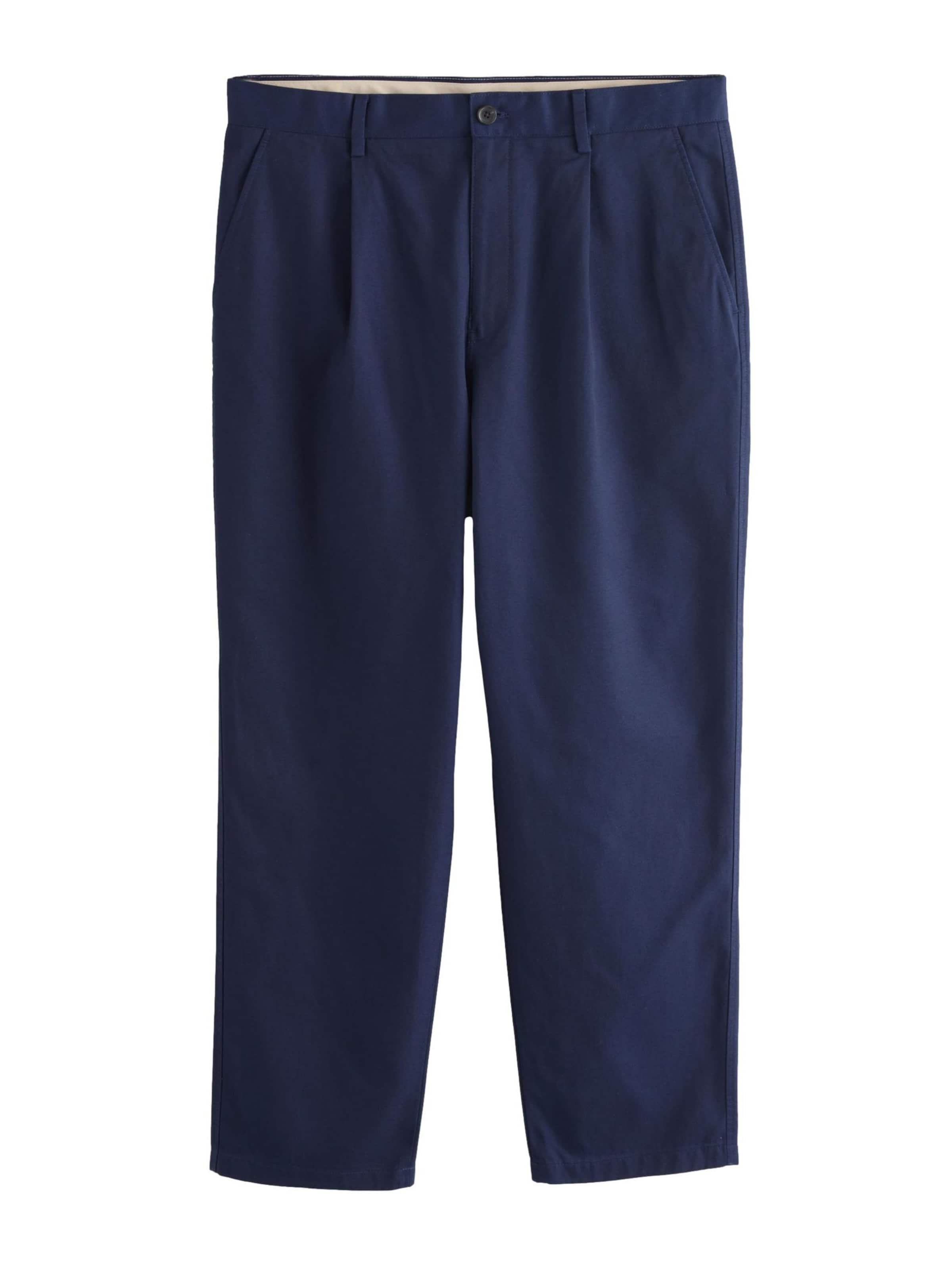Next Loosefit Bandplooibroek in Blauw: voorkant