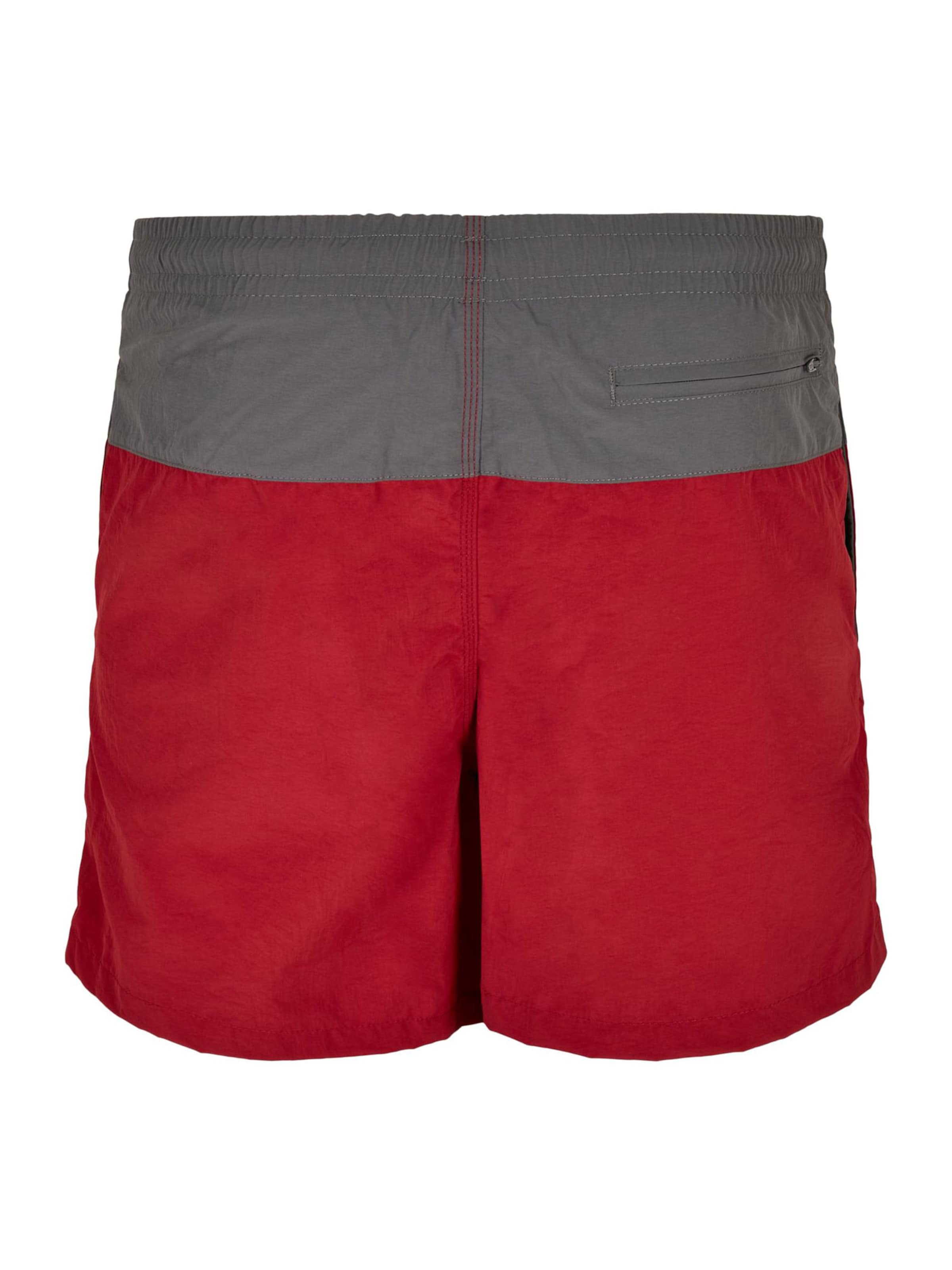 Urban Classics Plavecké šortky – červená