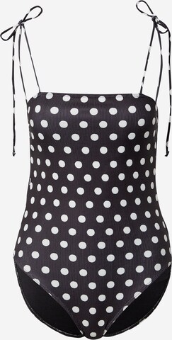 Warehouse Bustier Badpak in Zwart: voorkant