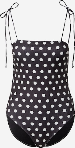 Warehouse - Bustier Traje de baño en negro: frente