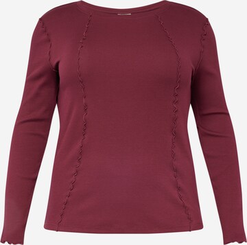 ONLY Carmakoma Shirt 'SABRINA' in Rood: voorkant