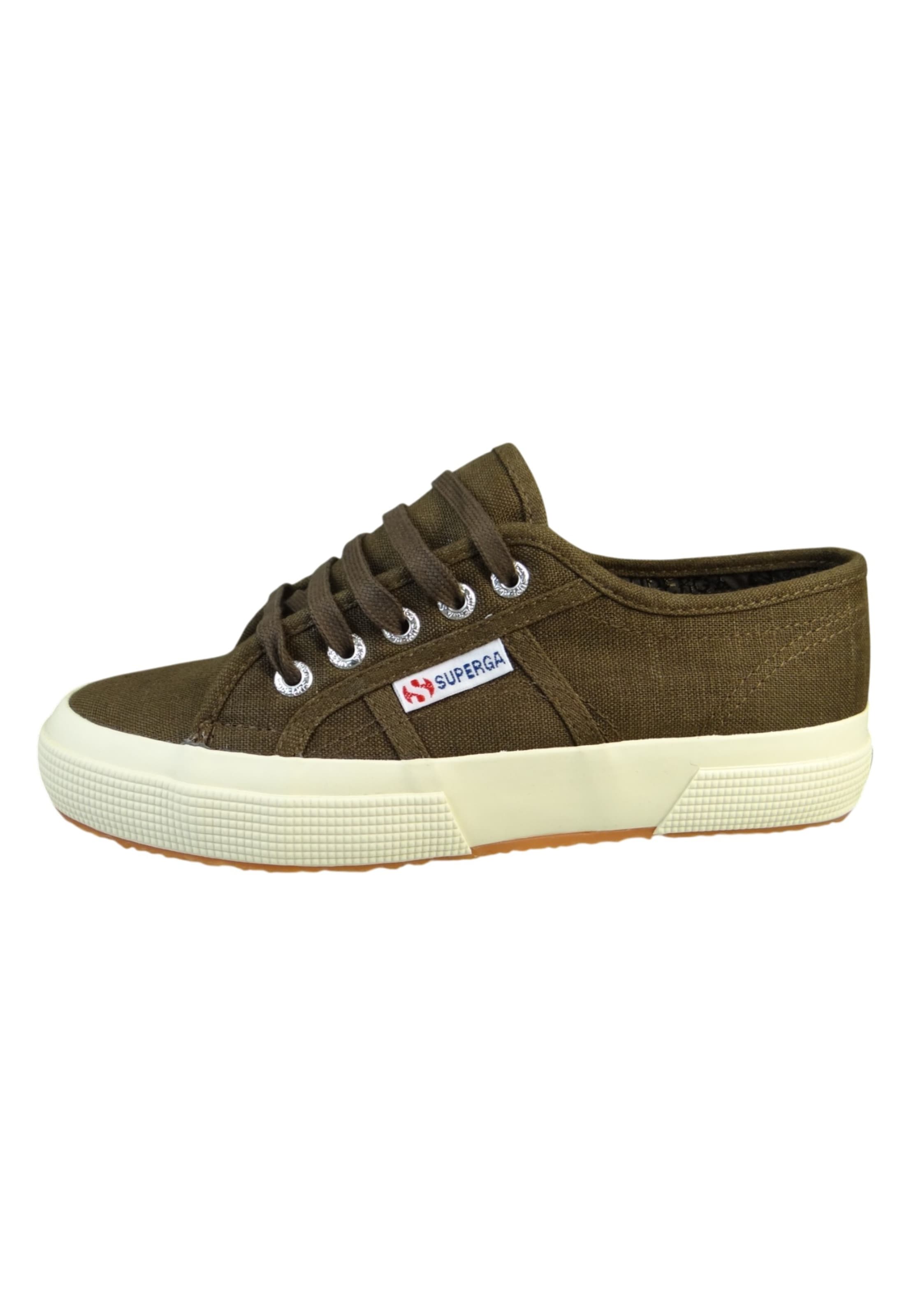 Baskets basses '2750 Linen Low Top' SUPERGA en vert