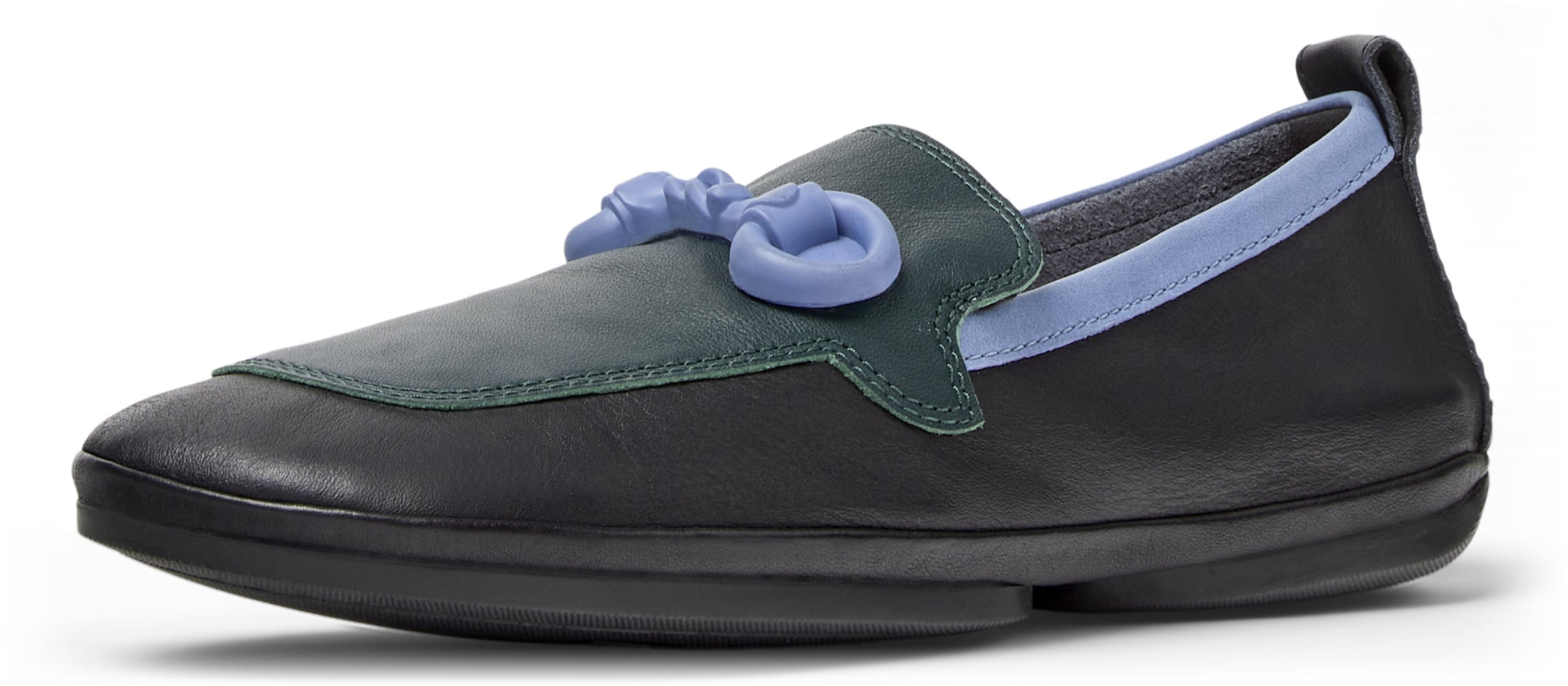 CAMPER Mokassin 'Right Nina  Twins' in Schwarz: Vorderseite