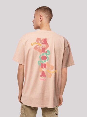 T-Shirt 'Aloha' F4NT4STIC en rose : devant