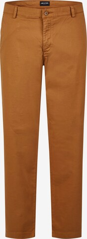 HECHTER PARIS Regular Chino in Bruin: voorkant