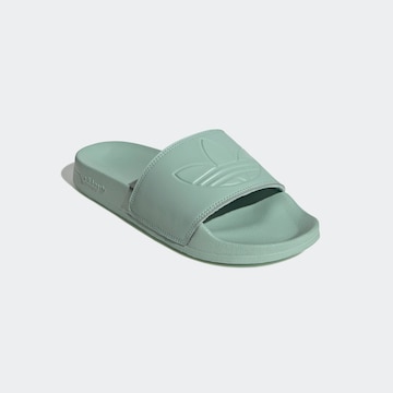 zaļš ADIDAS ORIGINALS Ādas čības 'Adilette Lite'