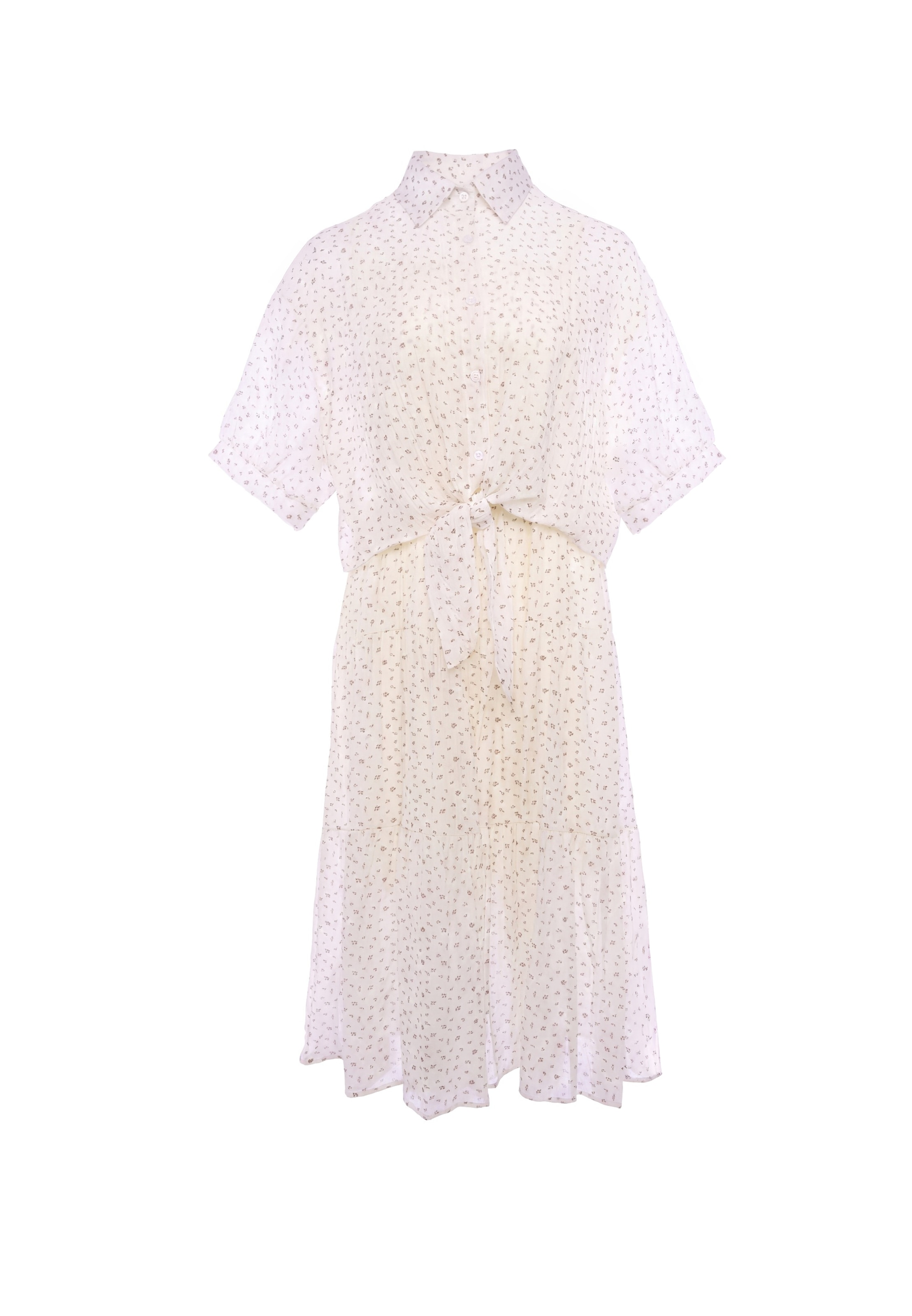 Usha - Vestido en beige: frente