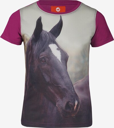 RED HORSE Shirt 'Horsy' in Light grey / Cyclamen / Dark purple, Item view