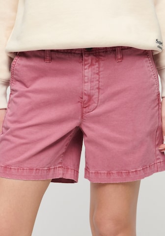 Superdry Loose fit Chino Pants 'CLASSIC' in Pink