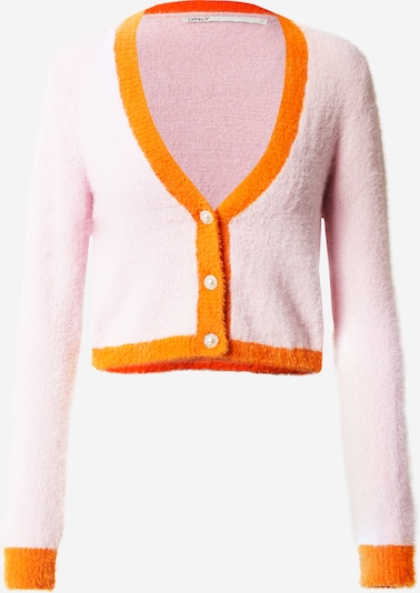 ONLY Cardigan i orange / lys pink, Produktvisning